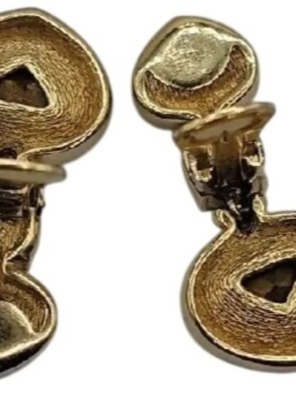 Rare Vintage Christian Dior Gripoix Clip Earrings Multicolor Heart Glass 1980s